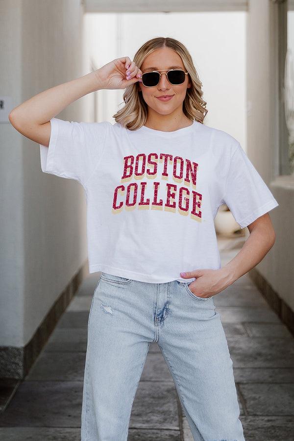 Gameday Couture BOSTON COLLEGE EAGLES Claim To Fame Boxy-Fit Crop Tee