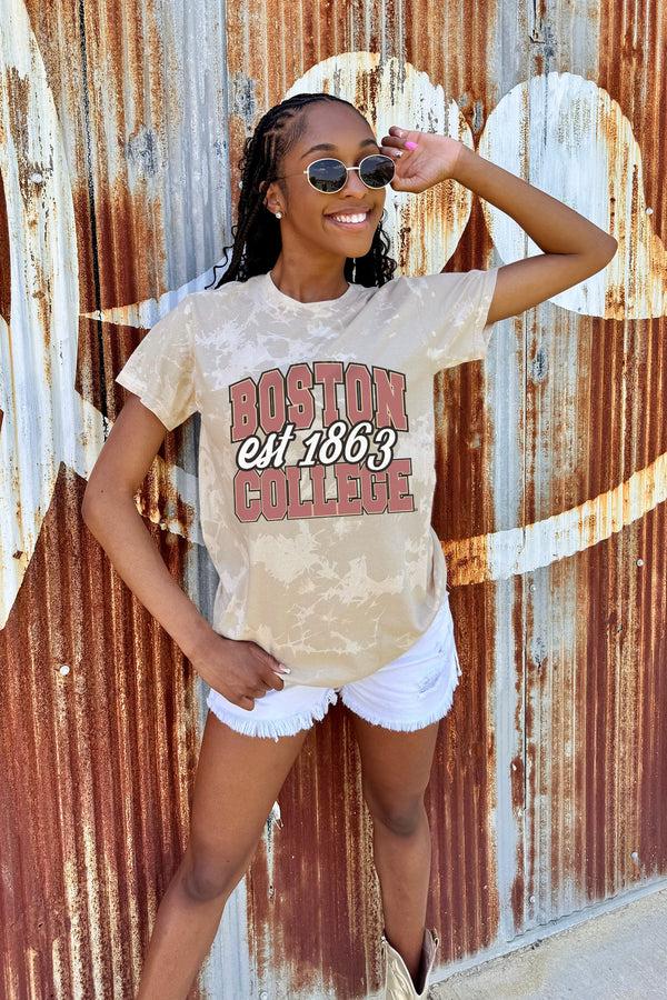 Gameday Couture BOSTON COLLEGE EAGLES DEEP ROOTS BLEACH WASH TEE