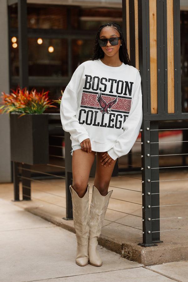 Gameday Couture BOSTON COLLEGE EAGLES Fair Catch Crewneck Pullover