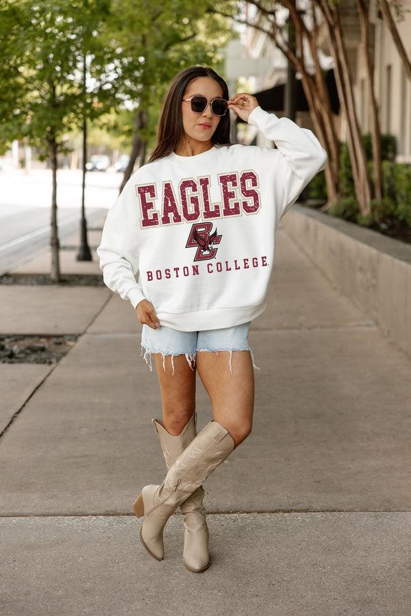 gameday couture BOSTON COLLEGE EAGLES FREESTYLE PREMIUM FLEECE CREWNECK PULLOVER