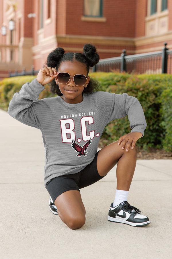 Gameday Couture BOSTON COLLEGE EAGLES PURE MOTION KIDS VINTAGE WASH CORDED PULLOVER