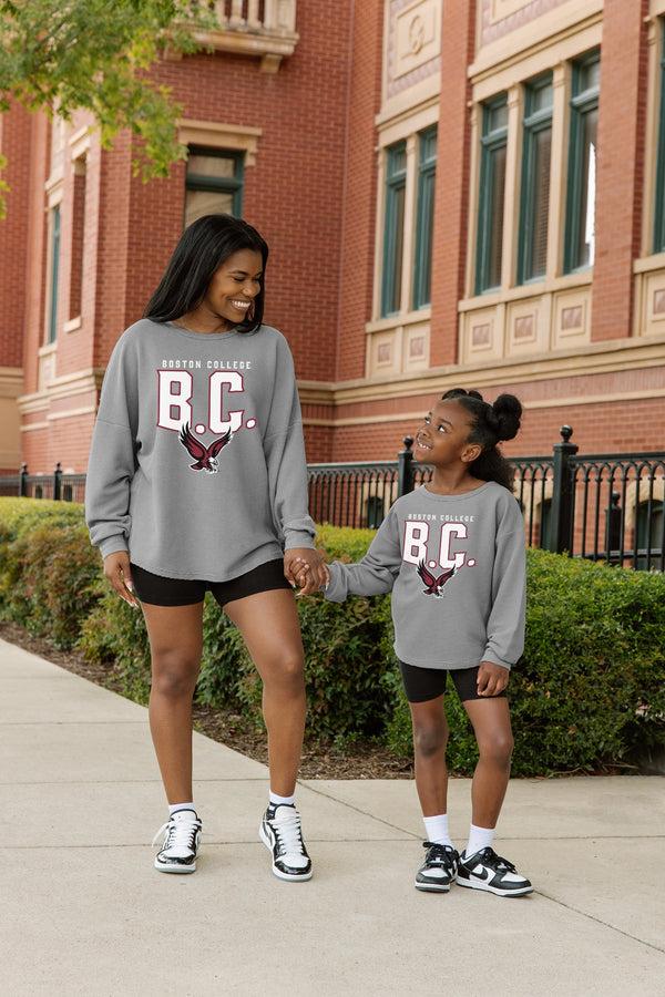 Gameday Couture BOSTON COLLEGE EAGLES PURE MOTION KIDS VINTAGE WASH CORDED PULLOVER