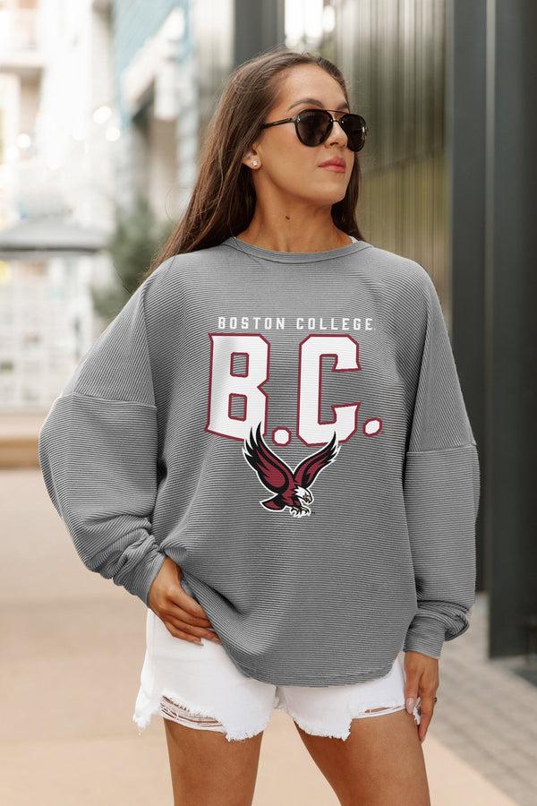 Gameday Couture BOSTON COLLEGE EAGLES PURE MOTION VINTAGE WASH CORDED PULLOVER