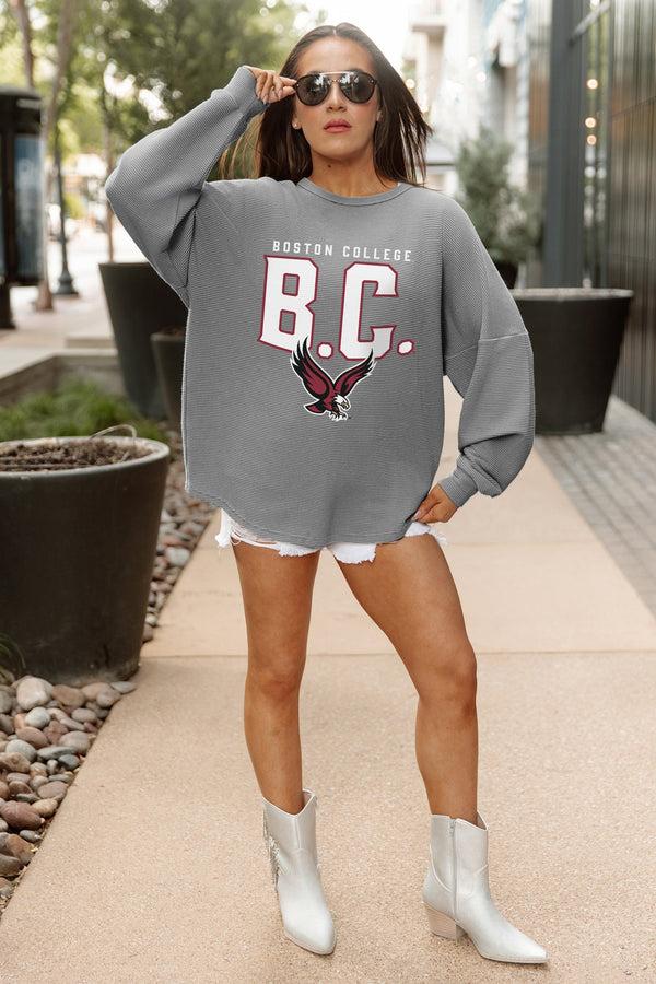 Gameday Couture BOSTON COLLEGE EAGLES PURE MOTION VINTAGE WASH CORDED PULLOVER