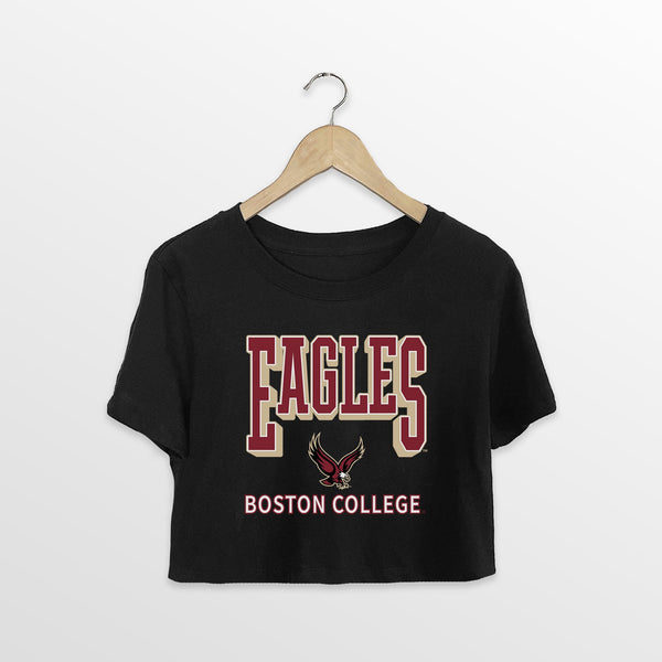 gameday couture BOSTON COLLEGE EAGLES PURE VICTORY CLASSIC CROP TEE