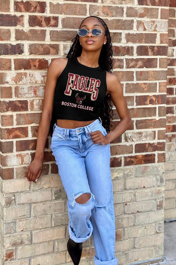 Gameday Couture BOSTON COLLEGE EAGLES PURE VICTORY ESSENTIAL RIBBED CROP TANK