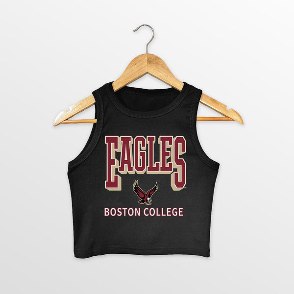 gameday couture BOSTON COLLEGE EAGLES PURE VICTORY ESSENTIAL RIBBED CROP TANK