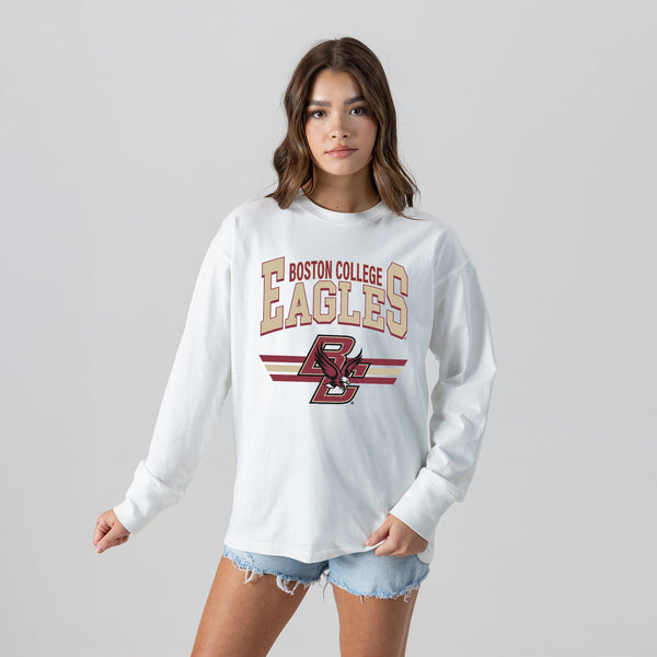 Gameday Couture BOSTON COLLEGE EAGLES SWIFT STRIKE ESSENTIAL RELAXED FIT LONG SLEEVE TEE