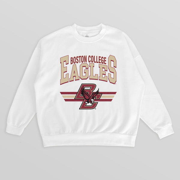 gameday couture BOSTON COLLEGE EAGLES SWIFT STRIKE PREMIUM FLEECE DROP SHOULDER CREWNECK PULLOVER