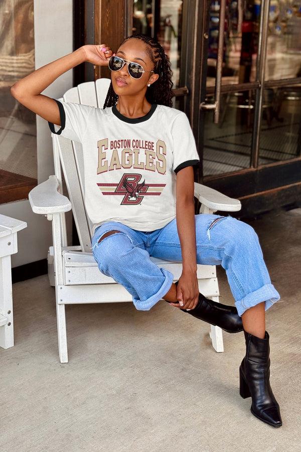 Gameday Couture BOSTON COLLEGE EAGLES SWIFT STRIKE VINTAGE RINGER TEE