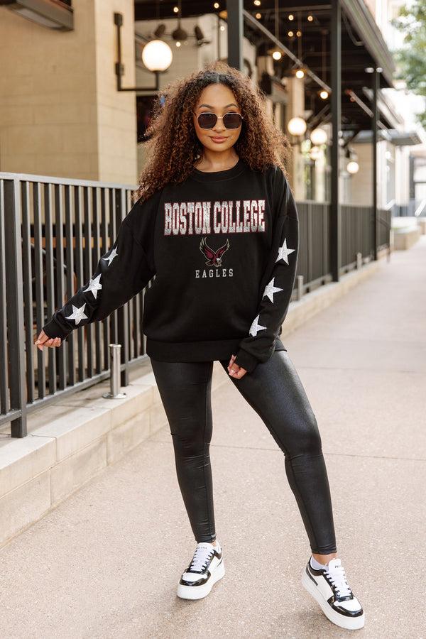 gameday couture BOSTON COLLEGE EAGLES VELOCITY STAR EMBELLISHED CREW SWEATSHIRT