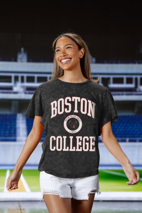 Gameday Couture BOSTON COLLEGE EAGLES VICTORY MODE FLUTTER SLEEVE TEE IN BLACK