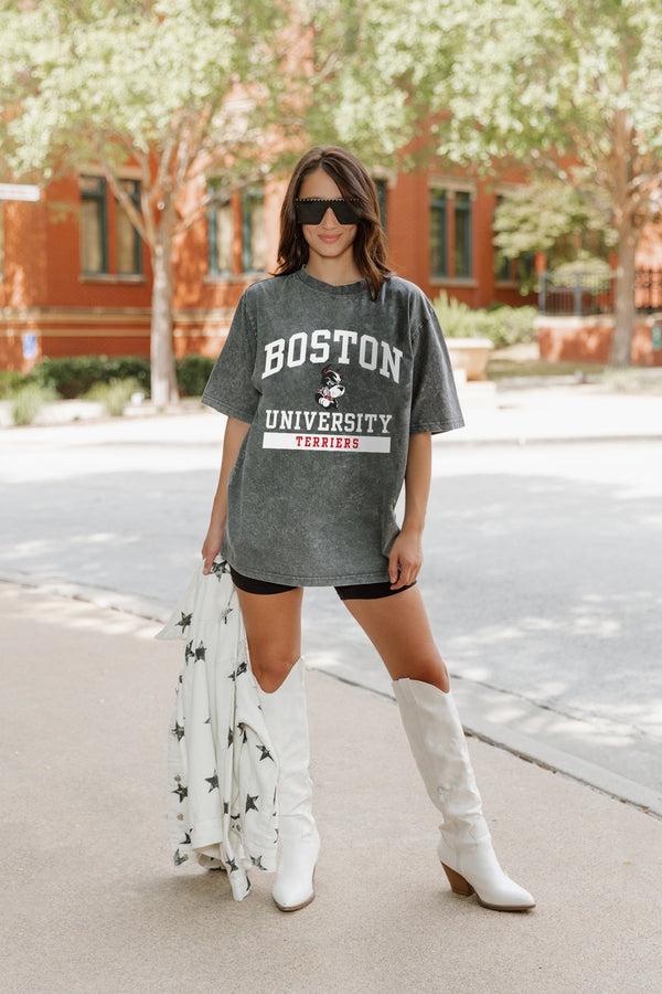 Gameday Couture BOSTON UNIVERSITY TERRIERS Throwback Oversized Tee