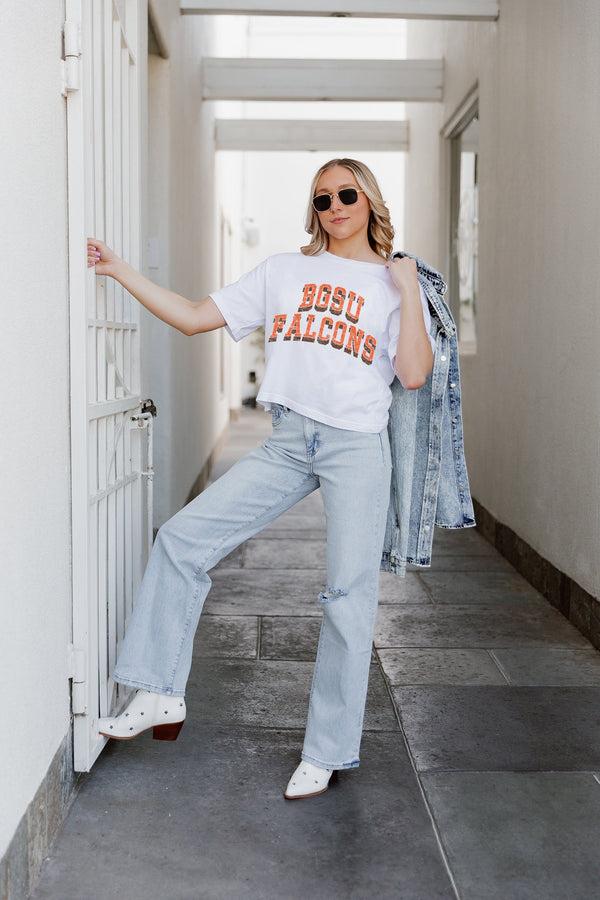 Gameday Couture BOWLING GREEN FALCONS Claim To Fame Boxy-Fit Crop Tee