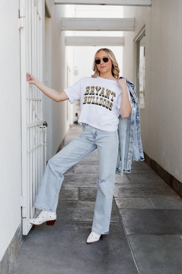 Gameday Couture BRYANT BULLDOGS Claim To Fame Boxy-Fit Crop Tee