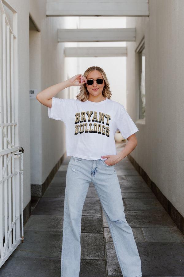 gameday couture BRYANT BULLDOGS Claim To Fame Boxy-Fit Crop Tee