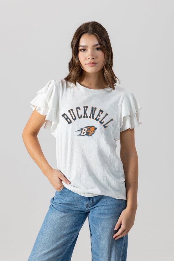 gameday couture BUCKNELL BISON All In To Win Flutter Crewneck Top