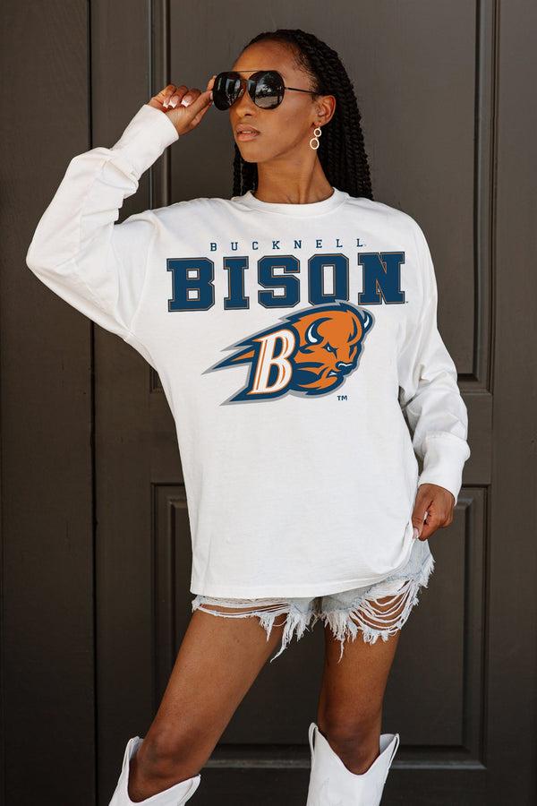 Gameday Couture BUCKNELL BISON Big Goals Oversized Pullover