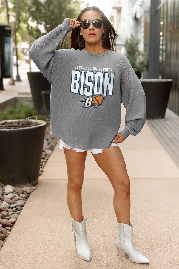 Gameday Couture BUCKNELL BISON PURE MOTION VINTAGE WASH CORDED PULLOVER
