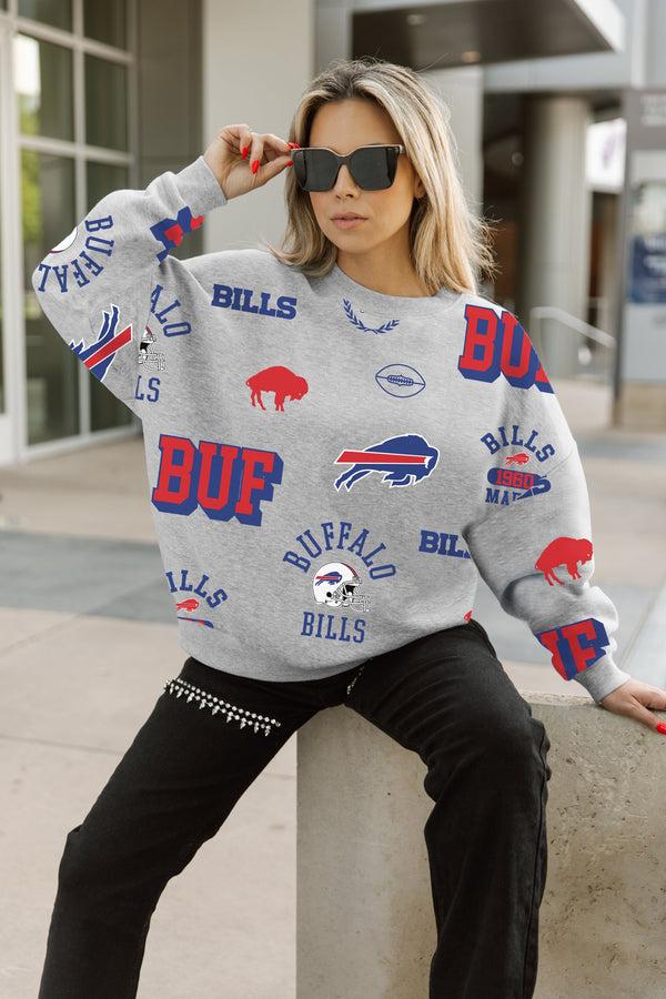 Gameday Couture BUFFALO BILLS ALWAYS ON REPEAT PREMIUM FLEECE CREW SWEATSHIRT