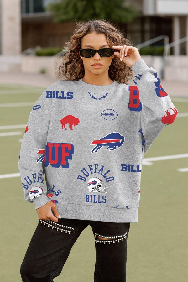 Gameday Couture BUFFALO BILLS ALWAYS ON REPEAT PREMIUM FLEECE CREW SWEATSHIRT
