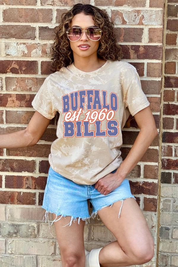 Gameday Couture BUFFALO BILLS DEEP ROOTS BLEACH WASH TEE