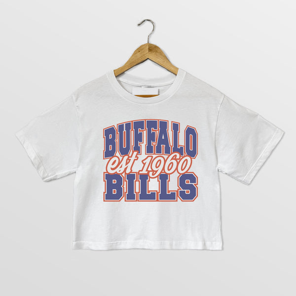 gameday couture BUFFALO BILLS DEEP ROOTS BOXY FIT CROPPED TEE