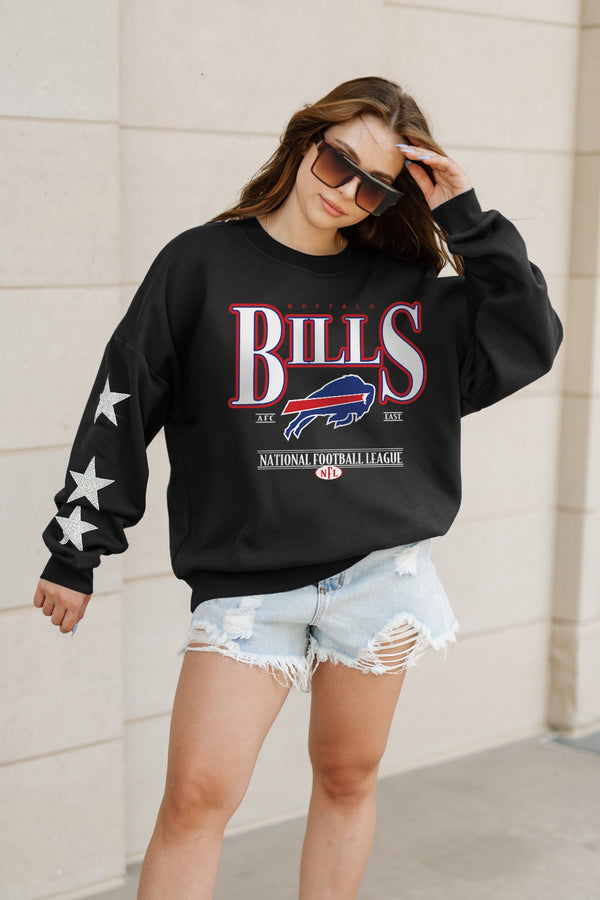 Gameday Couture BUFFALO BILLS Gameday Glimmer Embellished Star-Sleeve Pullover