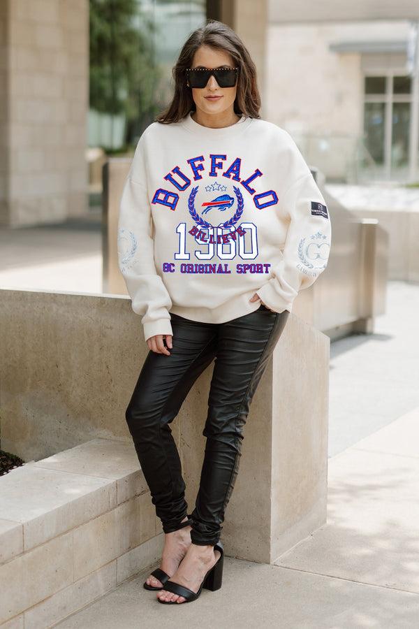 Gameday Couture BUFFALO BILLS Gameday Slay Fleece Drop-Shoulder Crewneck