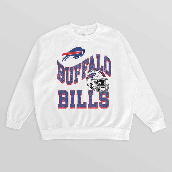 gameday couture BUFFALO BILLS HARD EARNED PREMIUM FLEECE CREWNECK PULLOVER