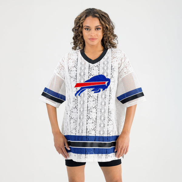 Gameday Couture BUFFALO BILLS HIGH NOTE LACE FASHION TOP