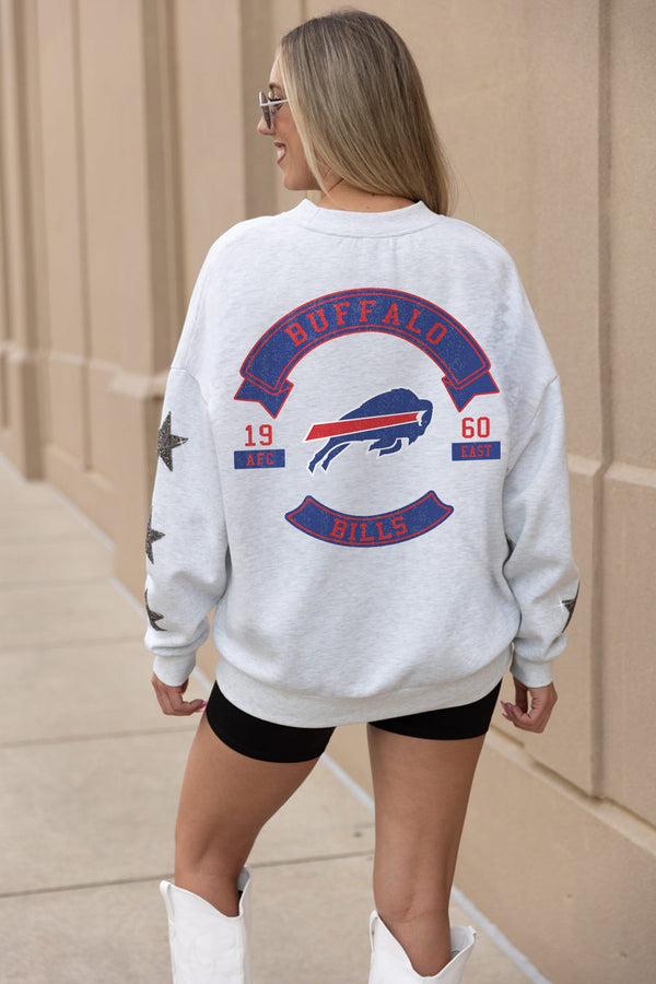 Gameday Couture BUFFALO BILLS Ready For It Star-Sleeve Crewneck Pullover