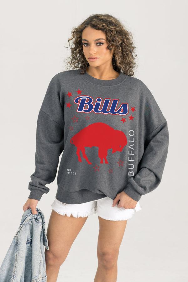 gameday couture BUFFALO BILLS Ready To Rumble Fleece Crewneck Pullover