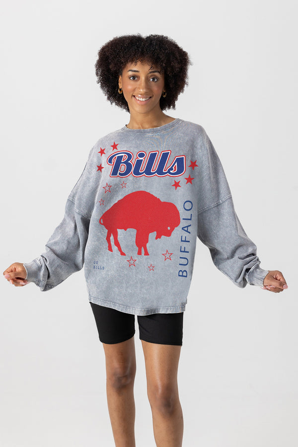 gameday couture BUFFALO BILLS Starbound Oversized Long-Sleeve Tee