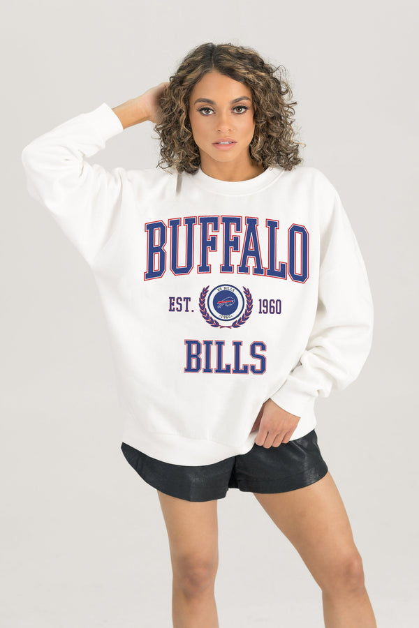 Gameday Couture BUFFALO BILLS Timeless Triumph Fleece Crewneck Pullover