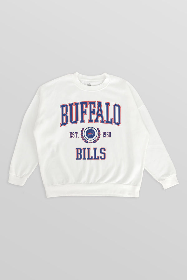Gameday Couture BUFFALO BILLS Timeless Triumph Fleece Crewneck Pullover