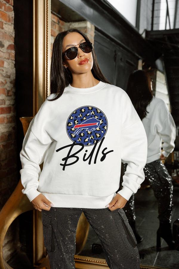 Gameday Couture BUFFALO BILLS WILD BREAKTHROUGH PREMIUM FLEECE CREWNECK PULLOVER