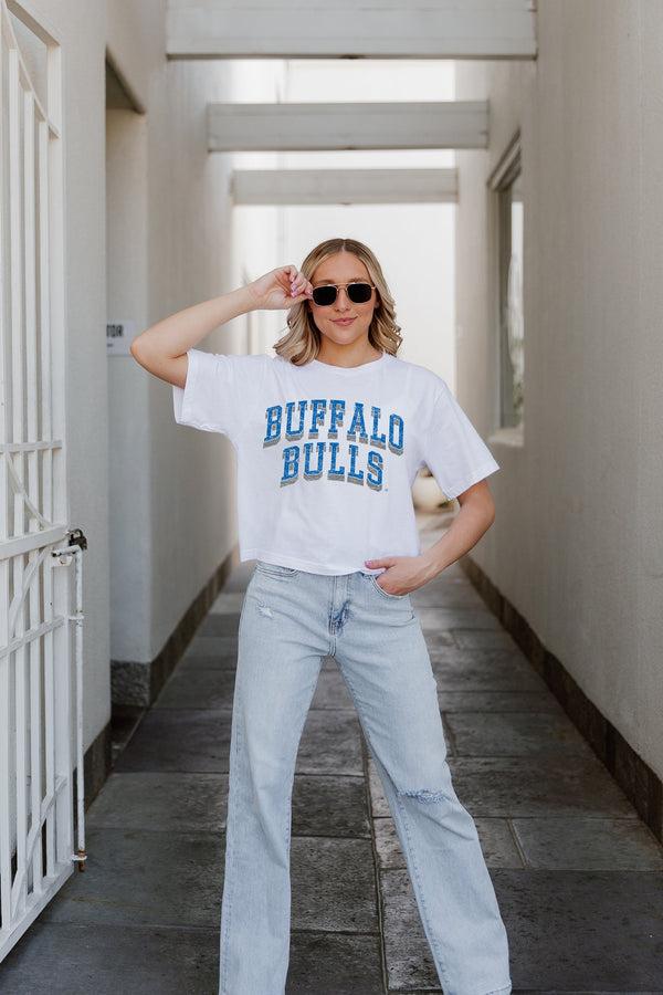 gameday couture BUFFALO BULLS Claim To Fame Boxy-Fit Crop Tee