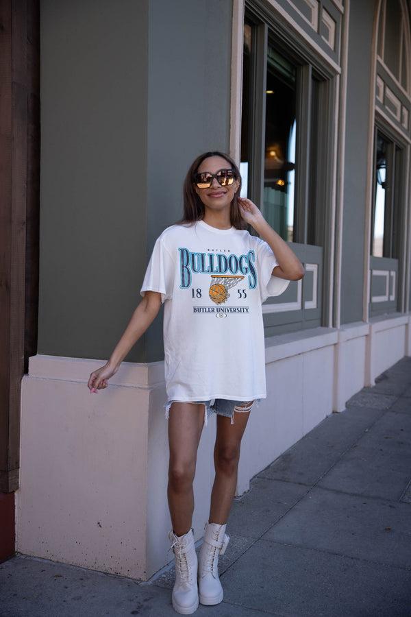 Gameday Couture BUTLER BULLDOGS Court Date Oversized Crewneck Tee