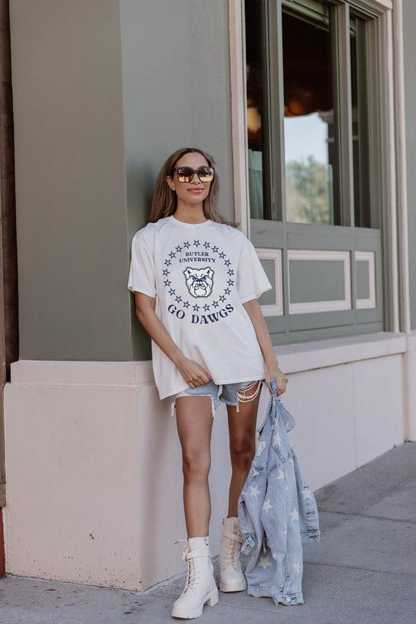 Gameday Couture BUTLER BULLDOGS On Point Oversized Crewneck Tee