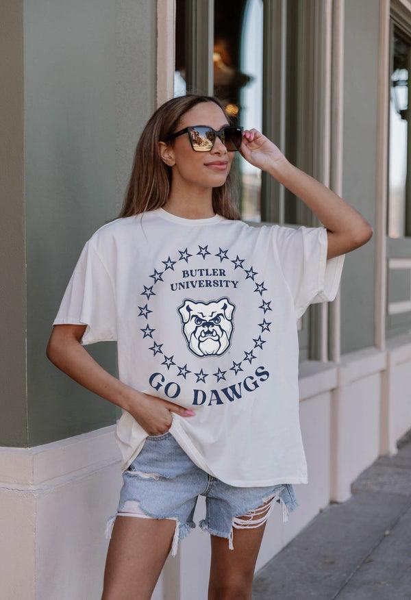 Gameday Couture BUTLER BULLDOGS On Point Oversized Crewneck Tee