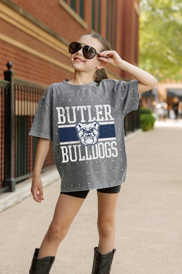 gameday couture BUTLER BULLDOGS ON THE BALL KIDS MINI RHINESTONE OVERSIZED TEE