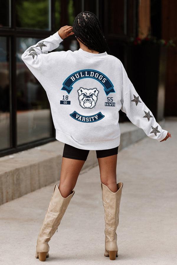 gameday couture BUTLER BULLDOGS Ready For It Star-Sleeve Crewneck Pullover