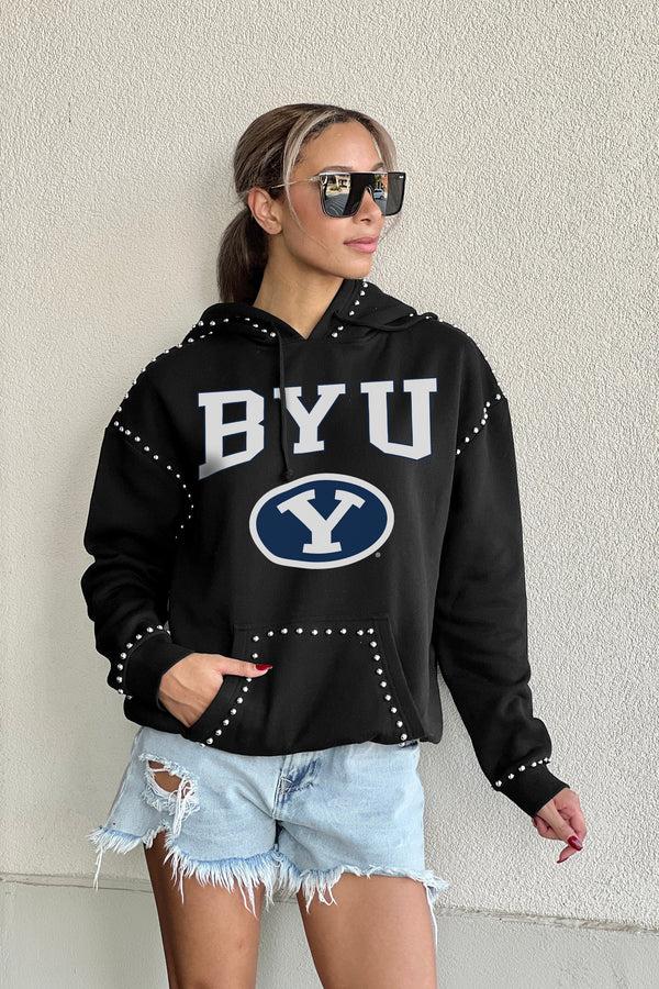 Gameday Couture BYU COUGARS Belle Of The Ball Studded Fleece Hoodie