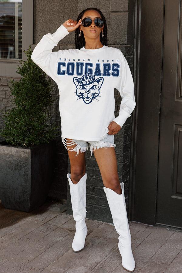 gameday couture BYU COUGARS Big Goals Oversized Pullover