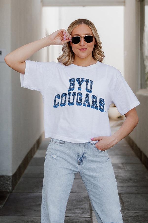 Gameday Couture BYU COUGARS Claim To Fame Boxy-Fit Crop Tee