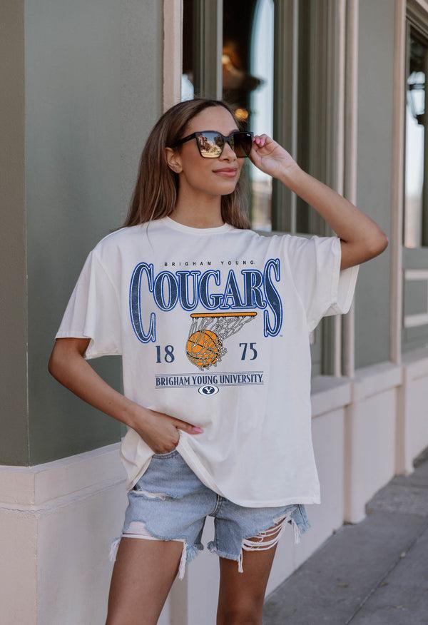 Gameday Couture BYU COUGARS Court Date Oversized Crewneck Tee