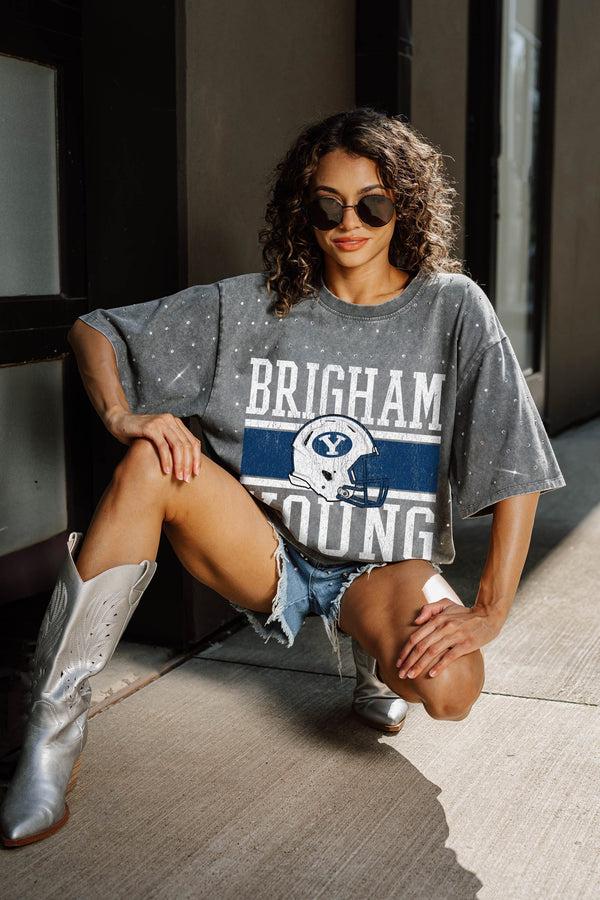 Gameday Couture BYU COUGARS On The Ball Mini Rhinestone Tee