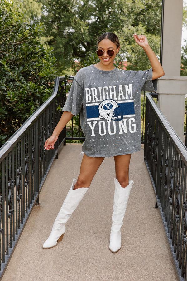 gameday couture BYU COUGARS On The Ball Mini Rhinestone Tee