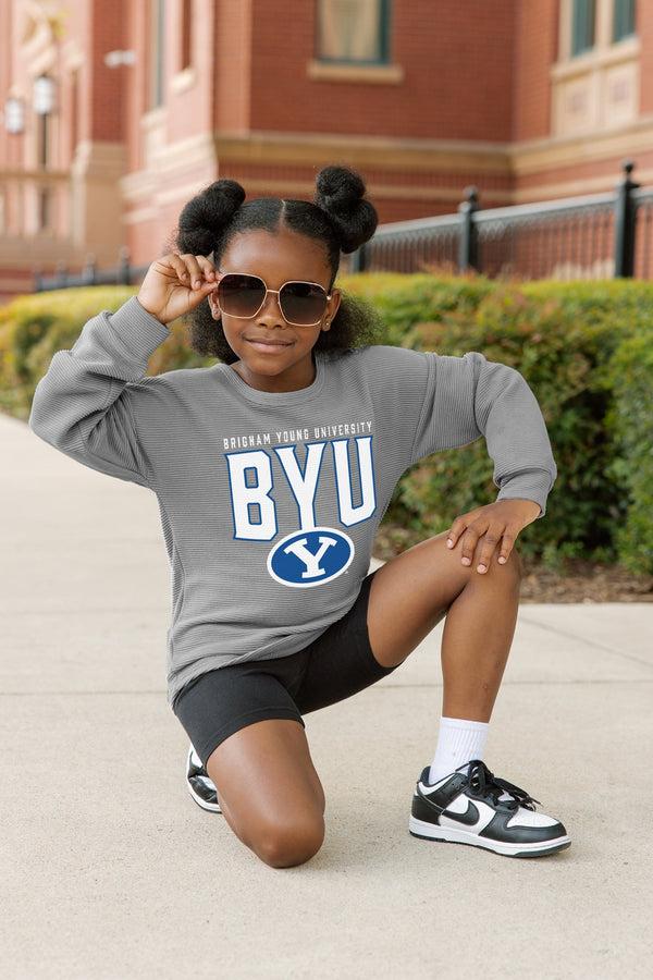 Gameday Couture BYU COUGARS PURE MOTION KIDS VINTAGE WASH CORDED PULLOVER